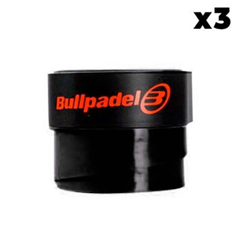 Bullpadel Overgrips Smooth Black 3 Units