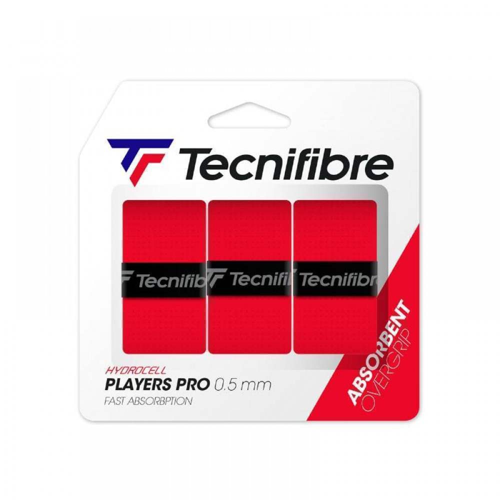 Tecnifibre Players Pro Overgrips Red 3 Units