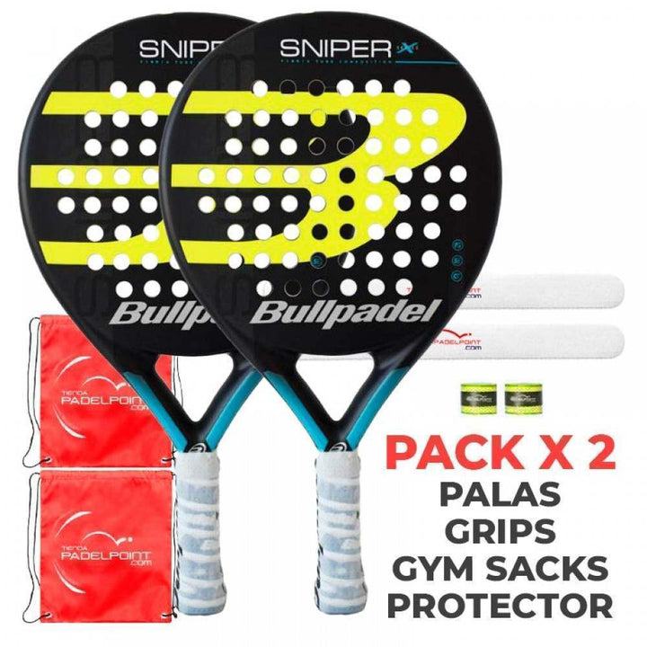 Pack of Bullpadel Sniper Yellow X2 Blades