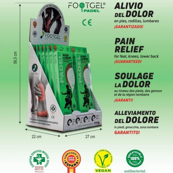 Pacote de palmilhas FootGel Padel