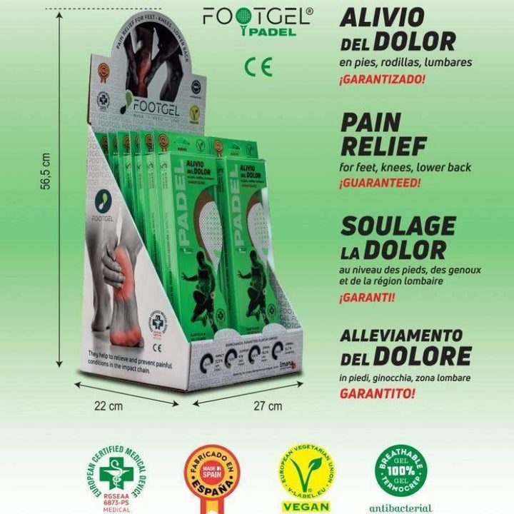 Pacote de palmilhas FootGel Padel