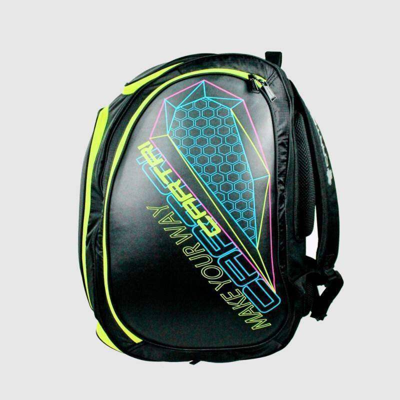 Cartri Raa Black Yellow Fluorescent Padel Bag