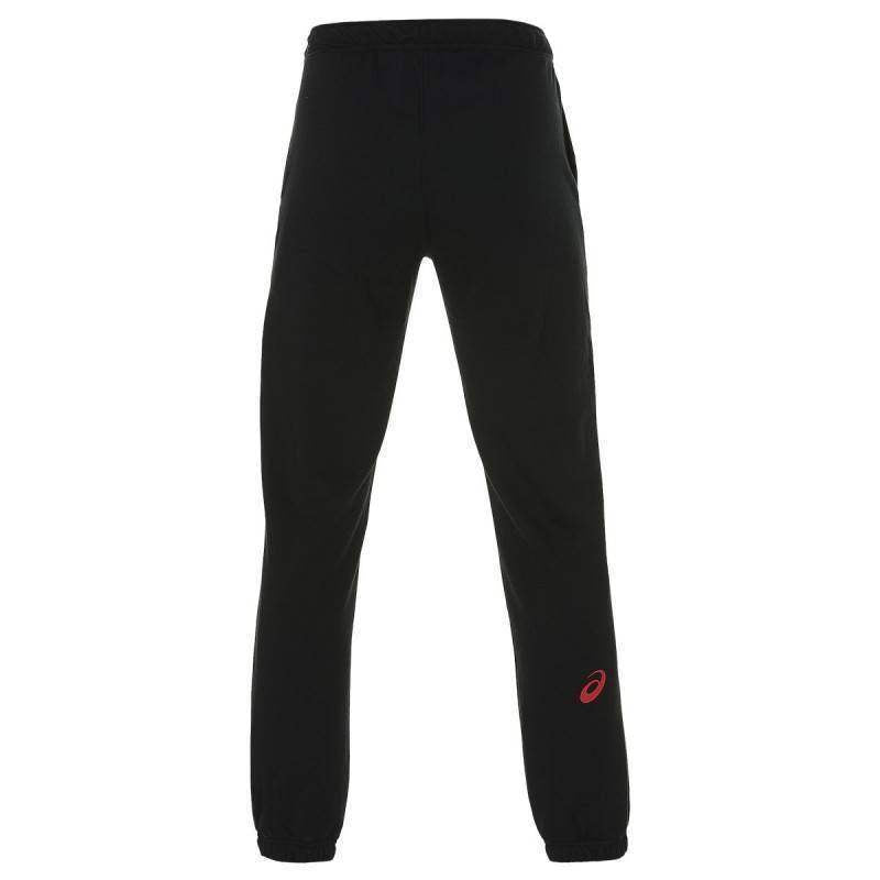 Pantalon Asics Performance Logo Grande Negro Rojo