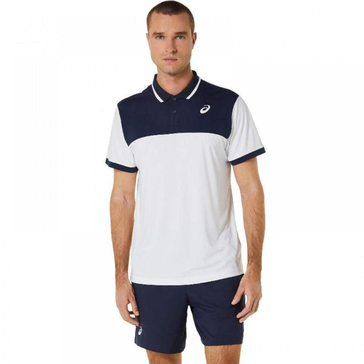 Asics Court Polo Branco Marinho