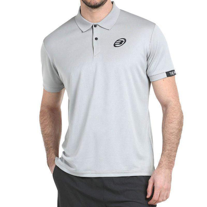 Camisa pólo bicolor Bullpadel Unete Gris Pearl