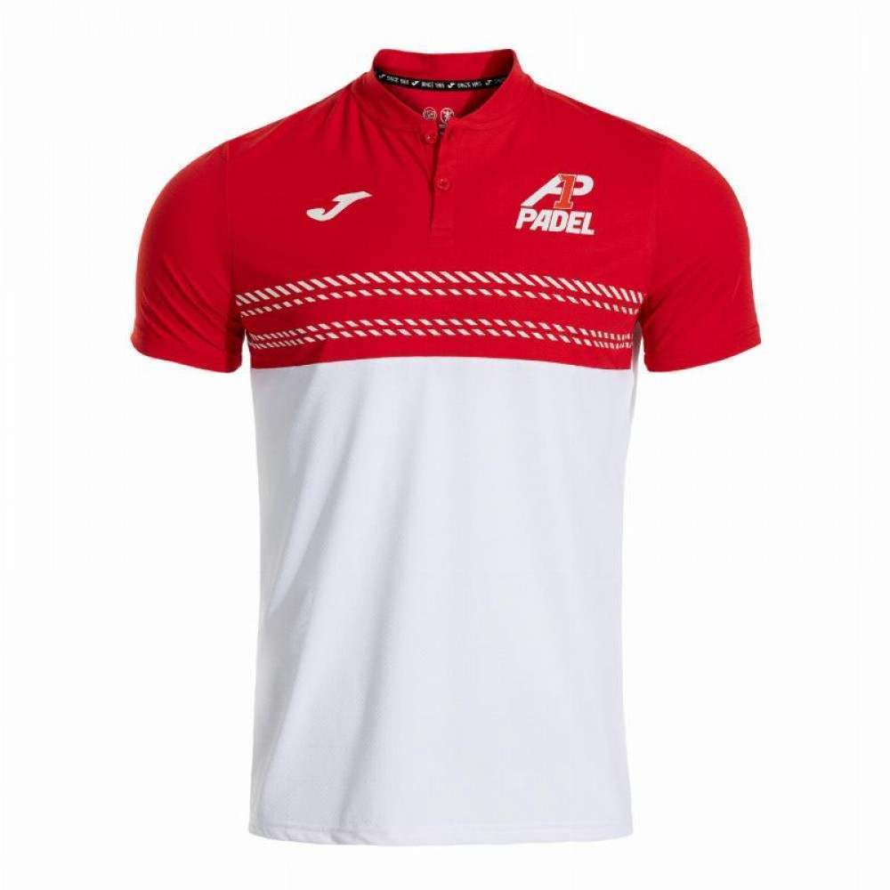 Polo Joma A1 Padel branco vermelho