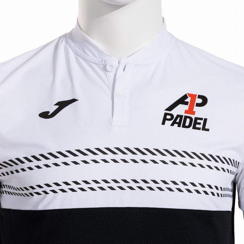 Joma A1 Padel Polo Black White