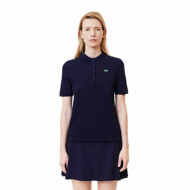 Lacoste Women's Navy Blue Pique Polo