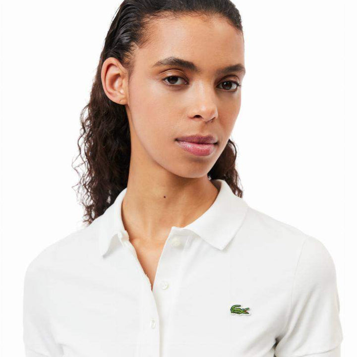 Polo feminino Lacoste Piqué branco