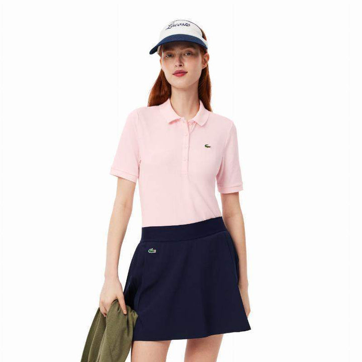 Polo Lacoste Piqué rosa mulher