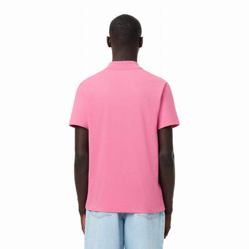 Lacoste Polo Regular Fit Algodão Rosa