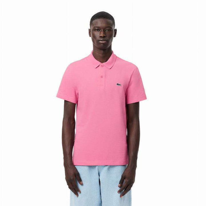 Lacoste Polo Regular Fit Algodão Rosa