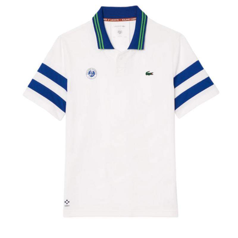 Polo Lacoste Roland Garros Medvedev Branco Azul Marinho