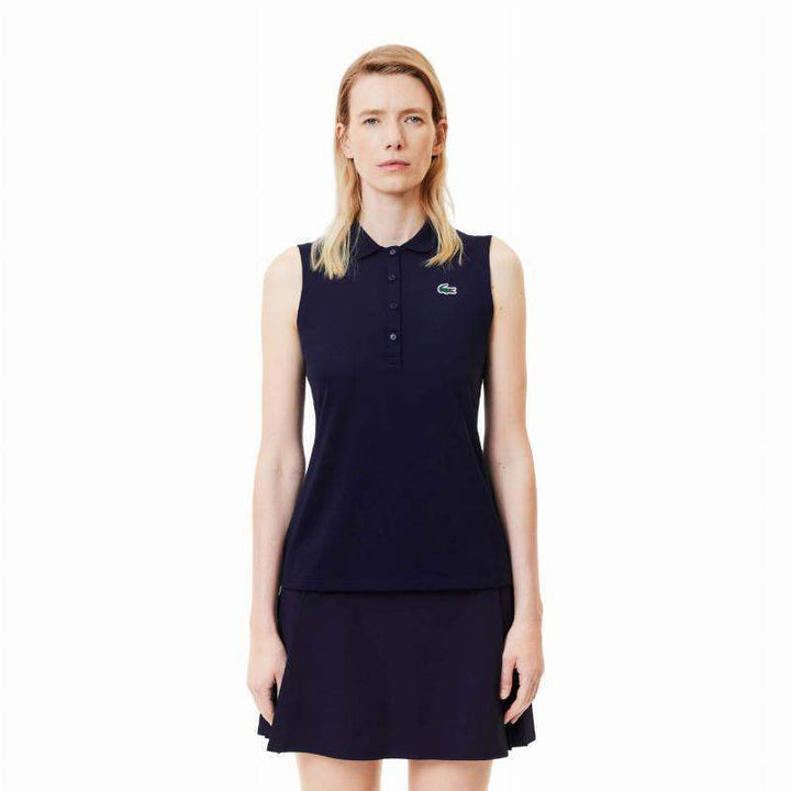 Lacoste Ultra Dry Navy Blue Women's Polo