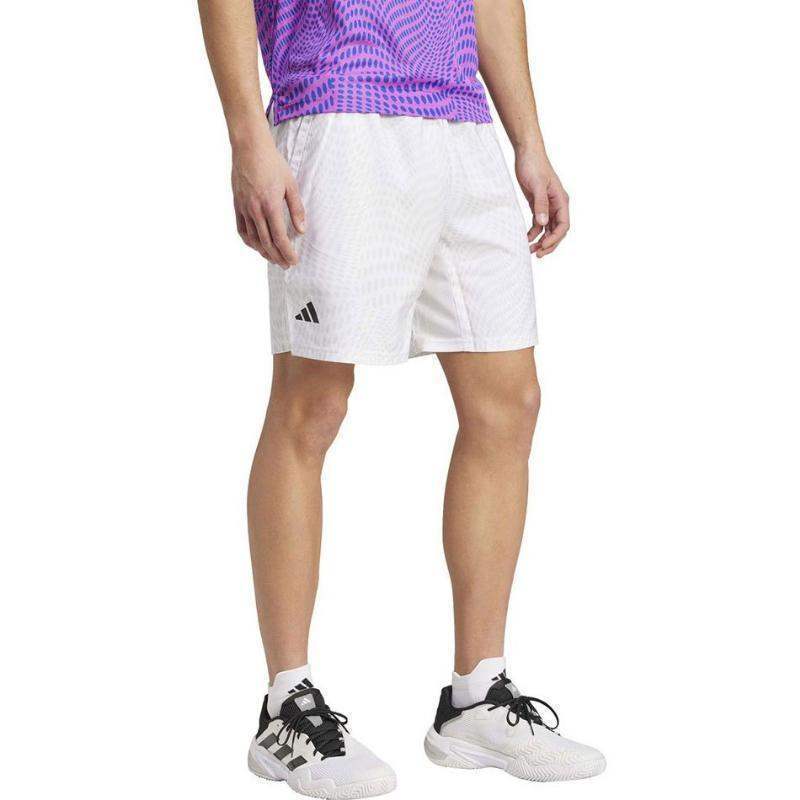 Short Adidas Club Graphic Blanco Gris