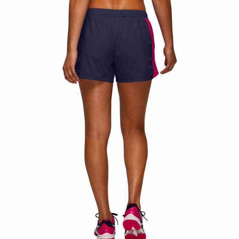 Asics Practice Shorts Blue Peacoat Pink Women