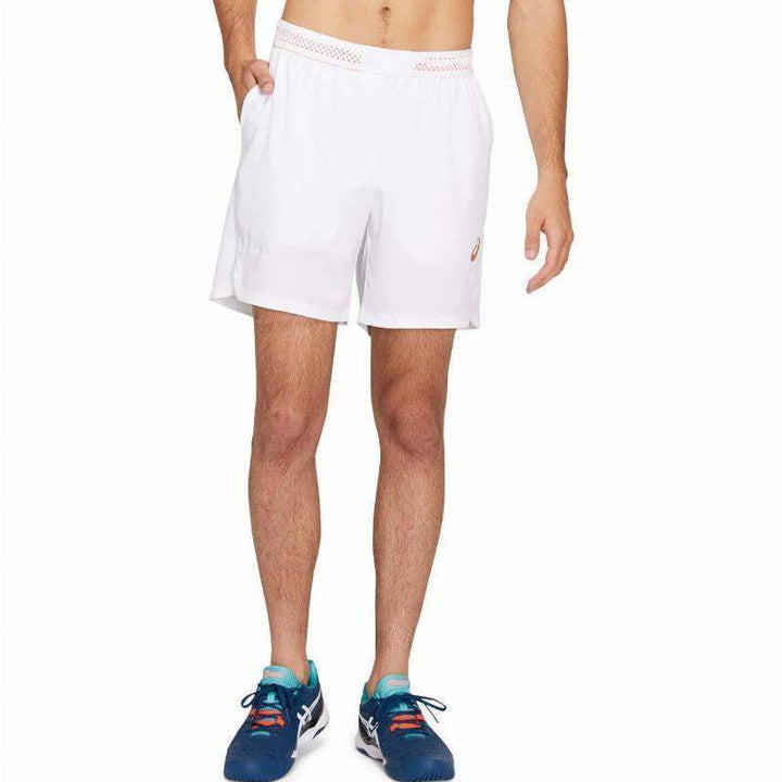 Asics Tennis 7in Shorts Bright White Red