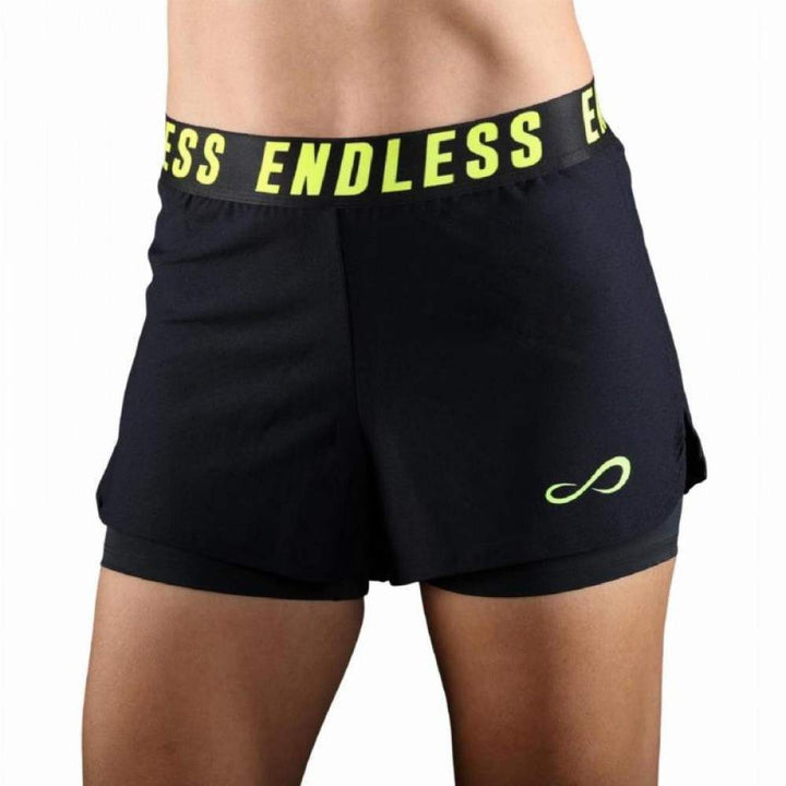 Endless Tech Iconic Shorts Black Yellow Women