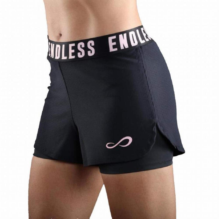 Endless Tech Iconic Shorts Black Pink Crystal Women