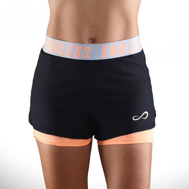 Endless Tech Iconic Shorts Black Salmon