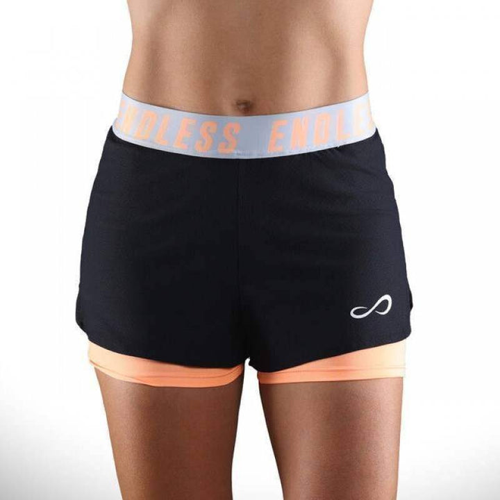 Endless Tech Iconic Shorts Black Salmon