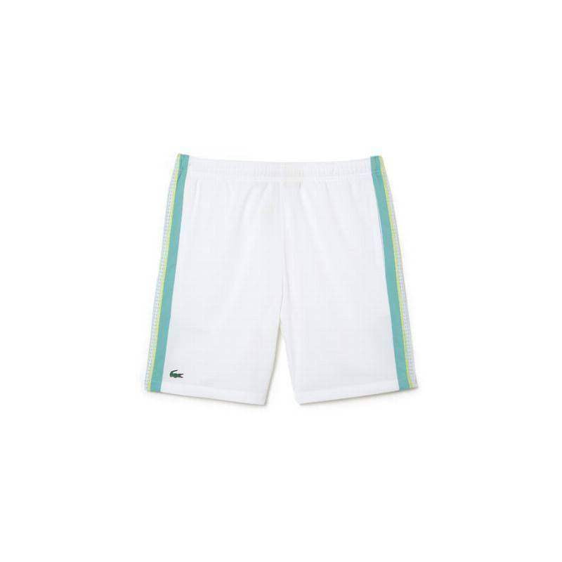 Shorts Lacoste Recycled Polyester White Green