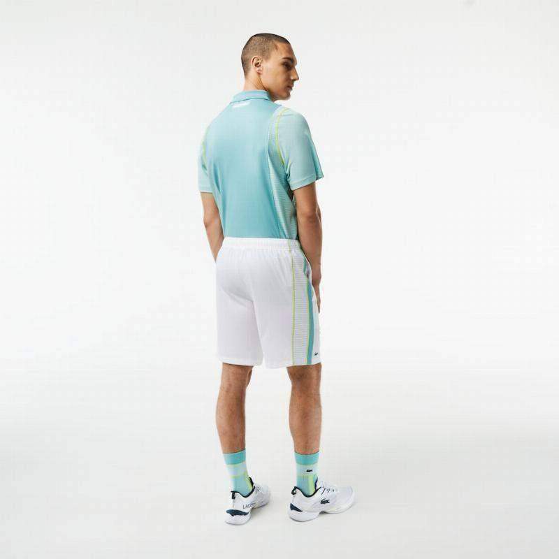 Shorts Lacoste Recycled Polyester White Green