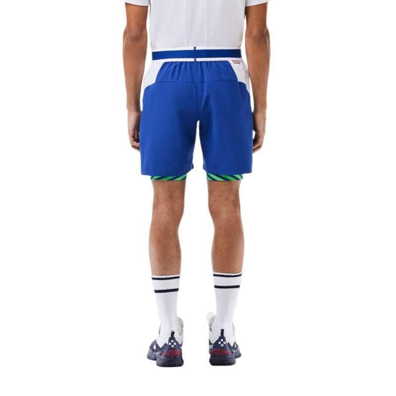 Calções Lacoste Roland Garros azul branco verde