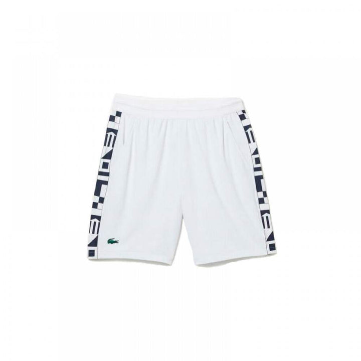 Lacoste Sport White Printed Shorts