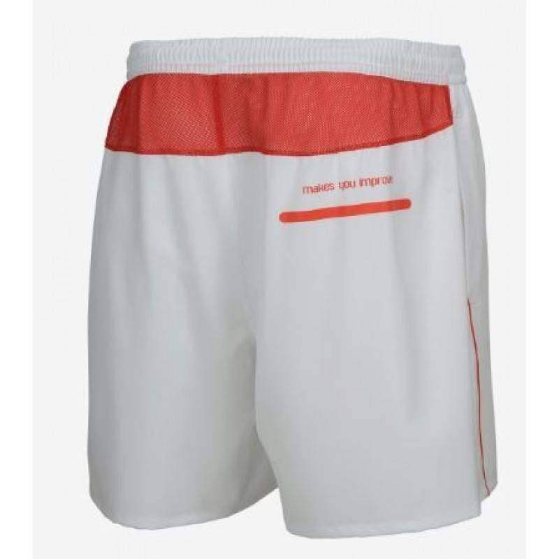 Shorts Nox Team Branco Logotipo Vermelho