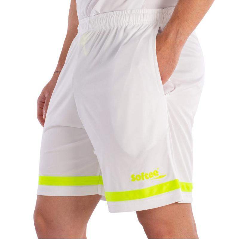 Calções Softee Primax Branco Amarelo Fluor