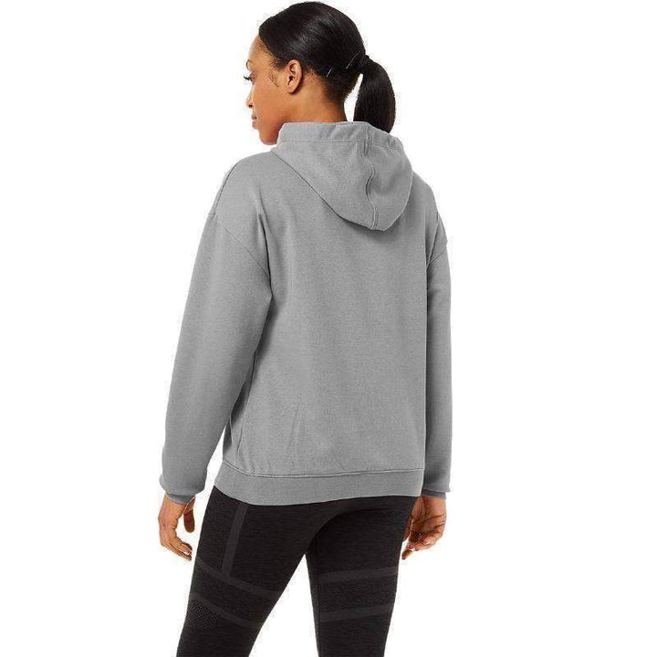 Sudadera Asics Logo Grande Gris Mujer