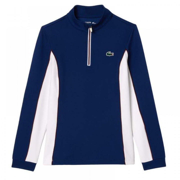 Sweatshirt Lacoste Ultra Dry azul marinho branco mulher