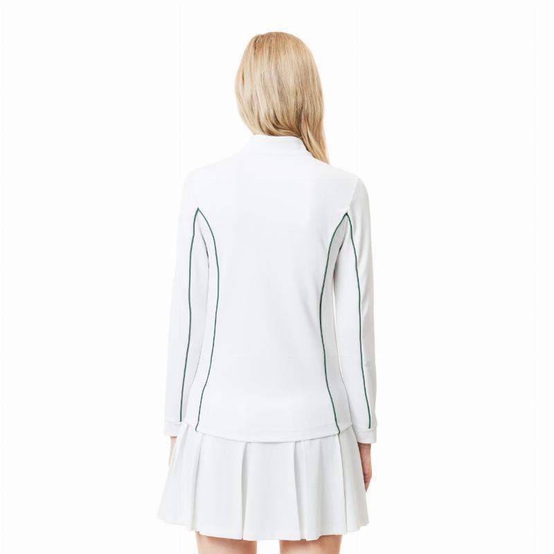 Lacoste Ultra Dry White Green Women's Sweatshirt