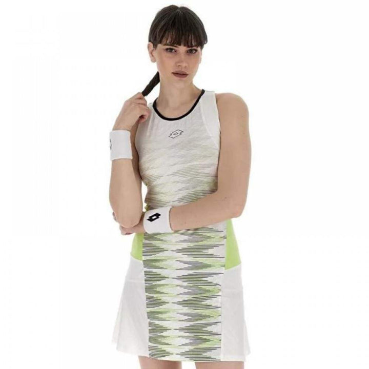 Vestido Lotto Tech I D1 Branco Verde Intenso