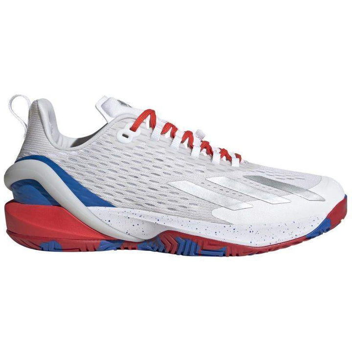 Ténis Adidas Adizero Cybersonic branco prateado vermelho