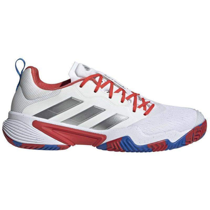 Adidas Barricade Shoes White Blue Red