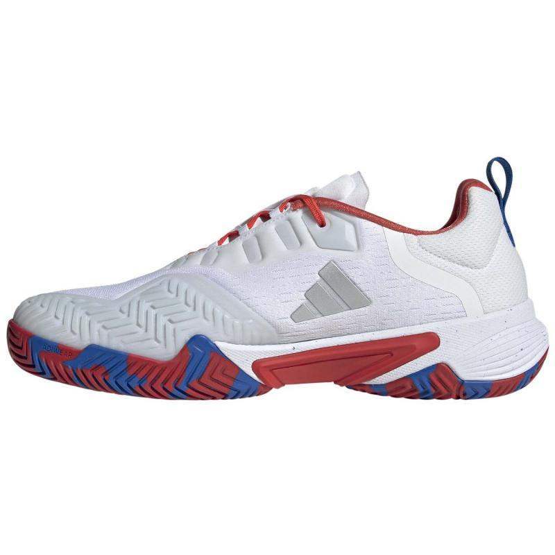 Adidas Barricade Shoes White Blue Red