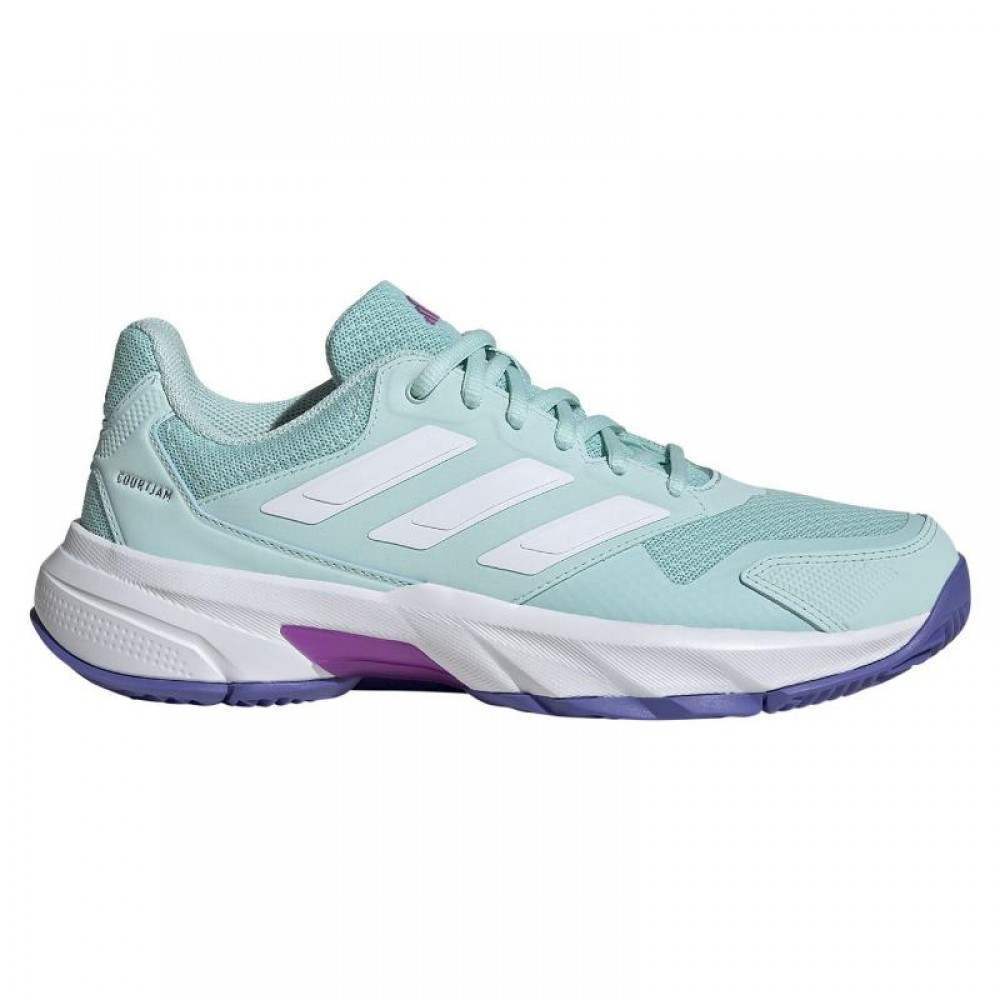 Tênis feminino Adidas CourtJam Control 3 Aqua branco