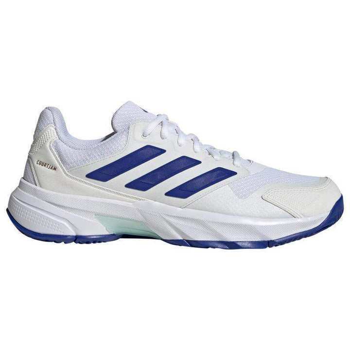 Adidas CourtJam Control 3 Shoes White Aqua Blue