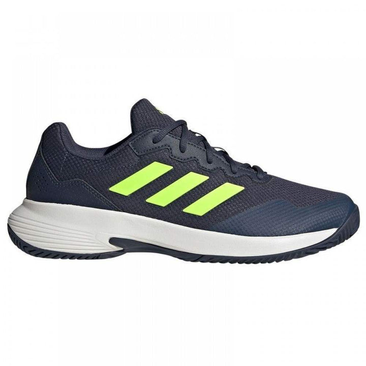 Tênis Adidas GameCourt 2.0 Azul Escuro Branco Limão