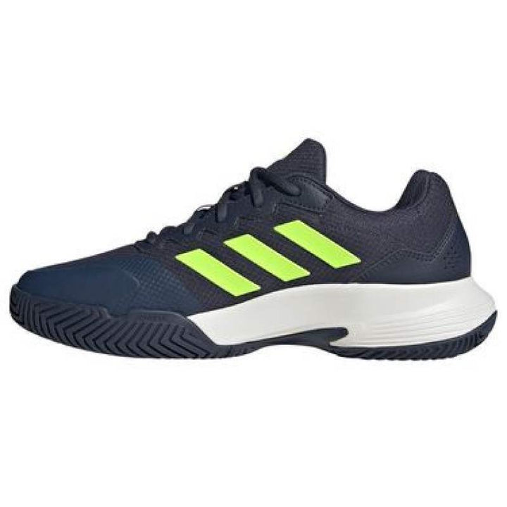 Tênis Adidas GameCourt 2.0 Azul Escuro Branco Limão