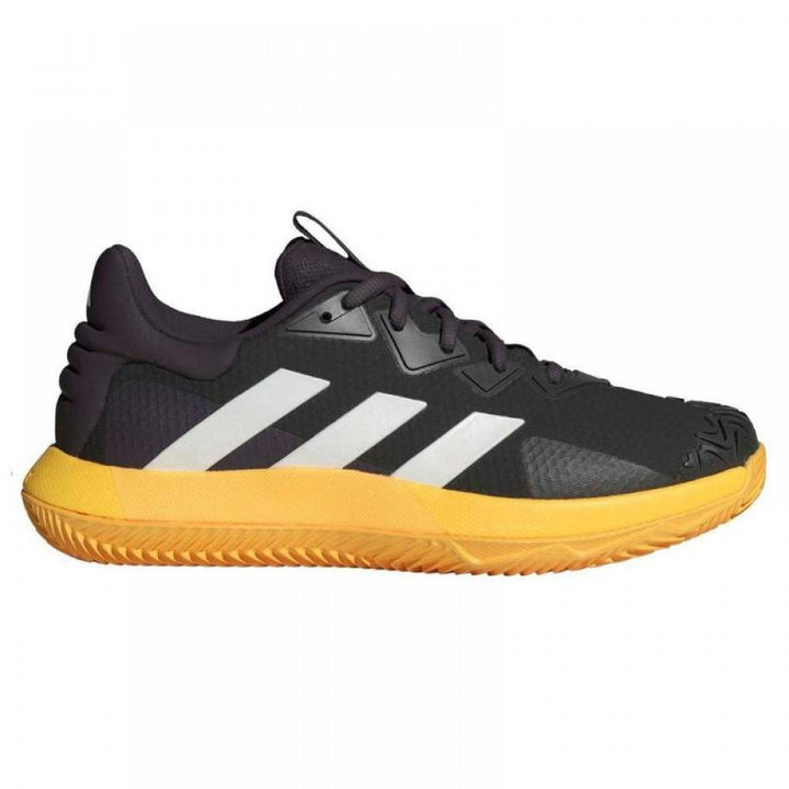 Ténis Adidas Solematch Control Clay preto prateado laranja