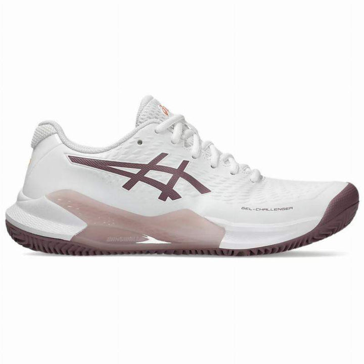 Tênis de corrida feminino Asics Gel Challenger 14 Clay branco escuro malva