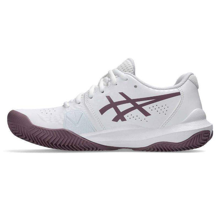 Tênis de corrida feminino Asics Gel Challenger 14 Clay branco escuro malva