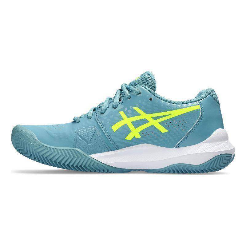 Asics Gel Challenger 14 Clay Gray Blue Yellow Neon Women's Running Shoes