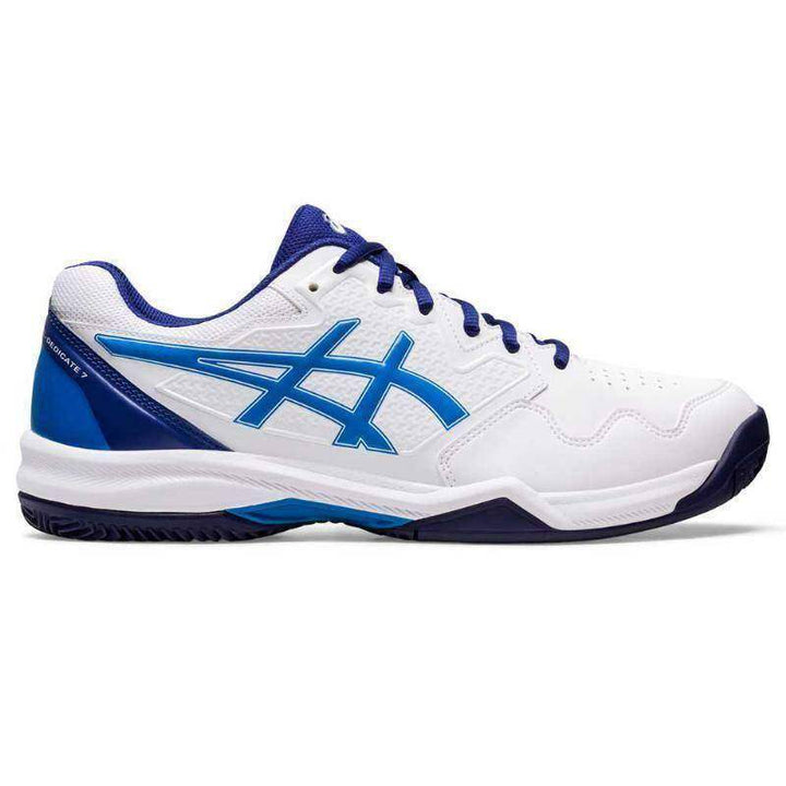 Asics Gel Dedicate 7 Clay White Electric Blue Shoes