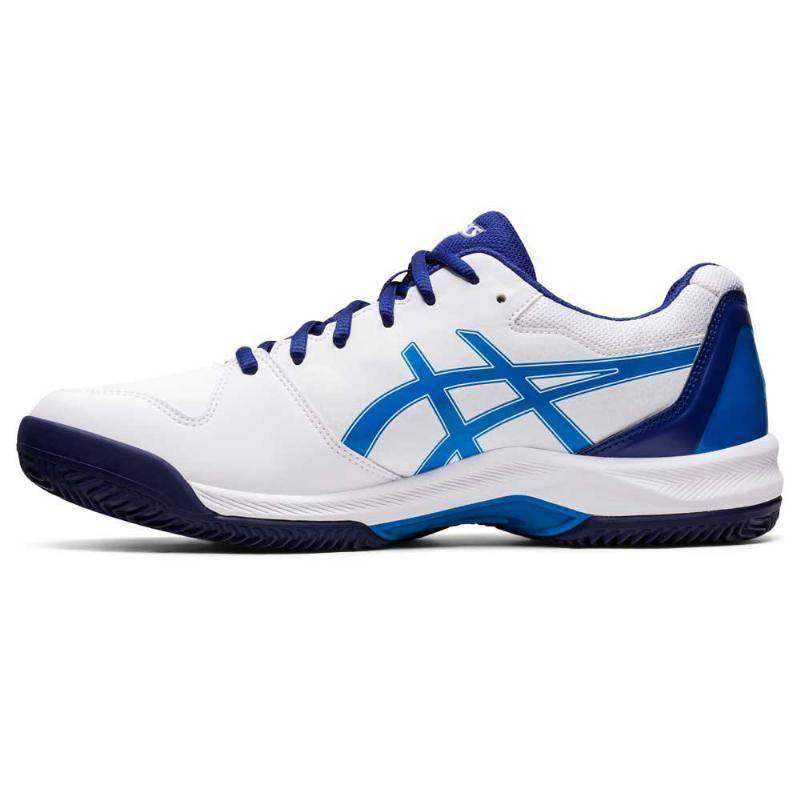 Asics Gel Dedicate 7 Clay White Electric Blue Shoes