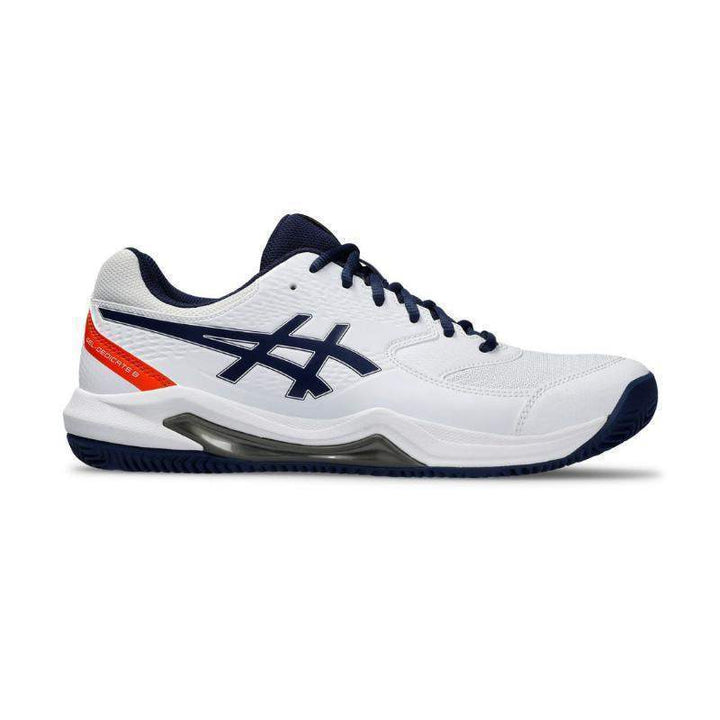 Asics Gel Dedicate 8 Clay White Navy Blue Shoes