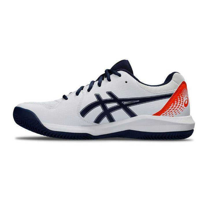 Asics Gel Dedicate 8 Clay White Navy Blue Shoes